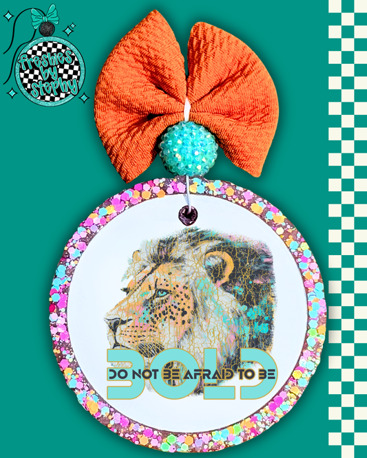 Be Bold Christian Car Freshie – Lion Faith Air Freshener