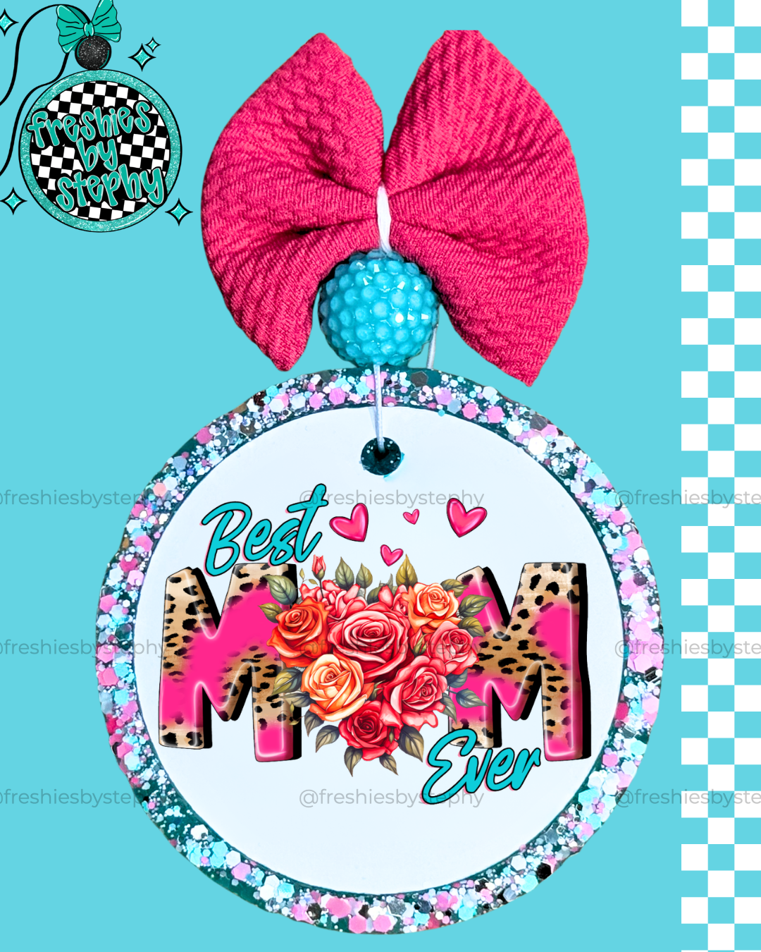 Best Mom Ever Leopard Freshie | Trendy Mom Car Air Freshener Gift