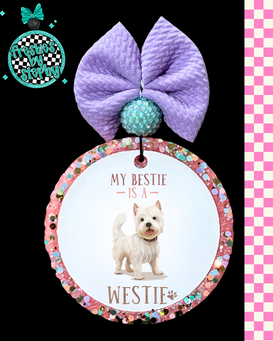 My Bestie Is a Westie Car Freshie – Westie Dog Lover Gift