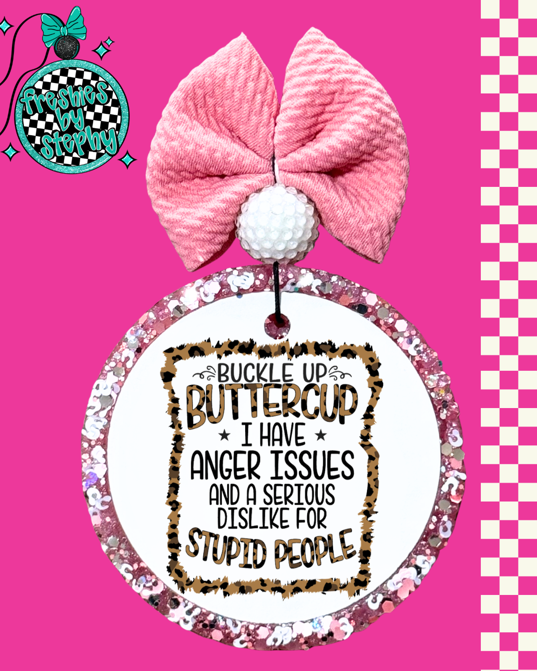 Buckle Up Buttercup Funny Car Air Freshener | Sassy Humor Freshie Gift