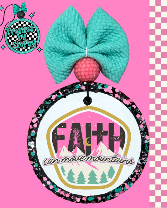 Faith Can Move Mountains Christian Freshie – Inspirational Car Air Freshener