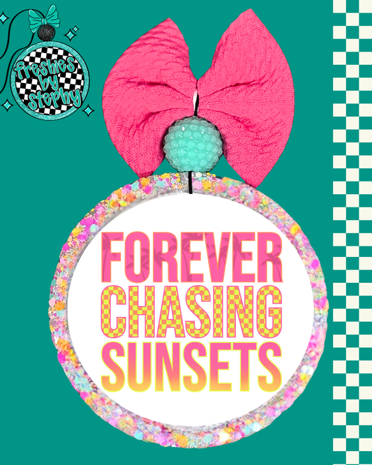 Forever Chasing Sunsets Freshie – Beach Lover Car Air Freshener