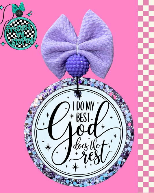 I Do My Best God Does the Rest Christian Freshie – Faith Car Air Freshener
