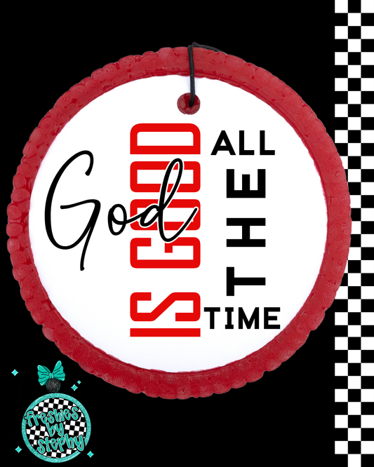 God All the Time Christian Freshie – Bold Faith Car Air Freshener