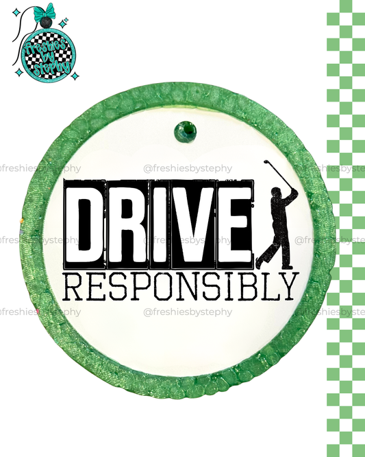 Drive Responsibly Golf Car Air Freshener | Funny Golfer Gift