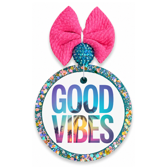 Good Vibes tropical car freshie