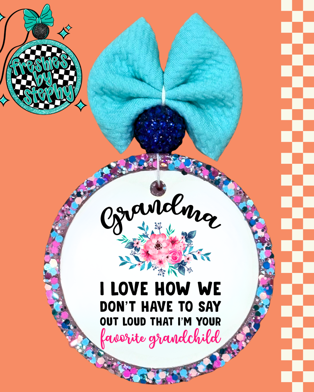 Favorite Grandchild Grandma Car Freshie – Funny Grandma Gift
