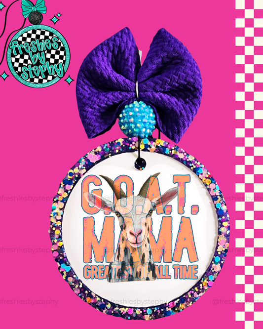 GOAT Mom Car Air Freshener | Funny Greatest of All Time Mom Gift Freshie