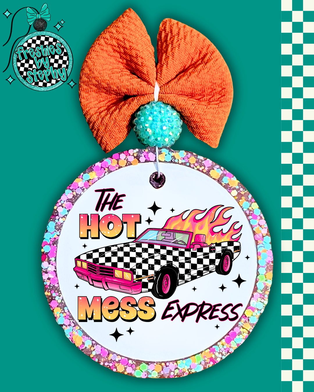 The Hot Mess Express Freshie – Funny Retro Car Air Freshener