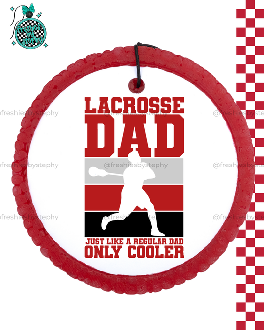 Lacrosse Dad Car Air Freshener | Cool Sports Dad Gift Freshie