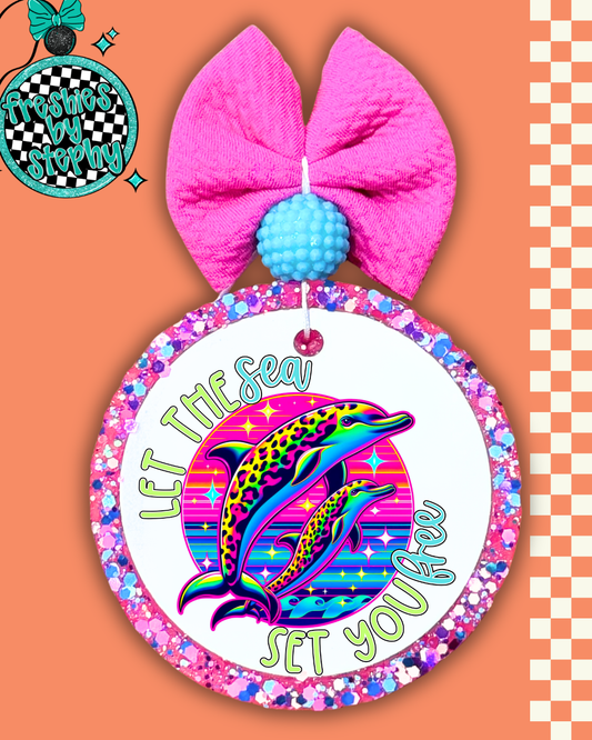 Let the Sea Set You Free Freshie – Dolphin Beach Car Air Freshener