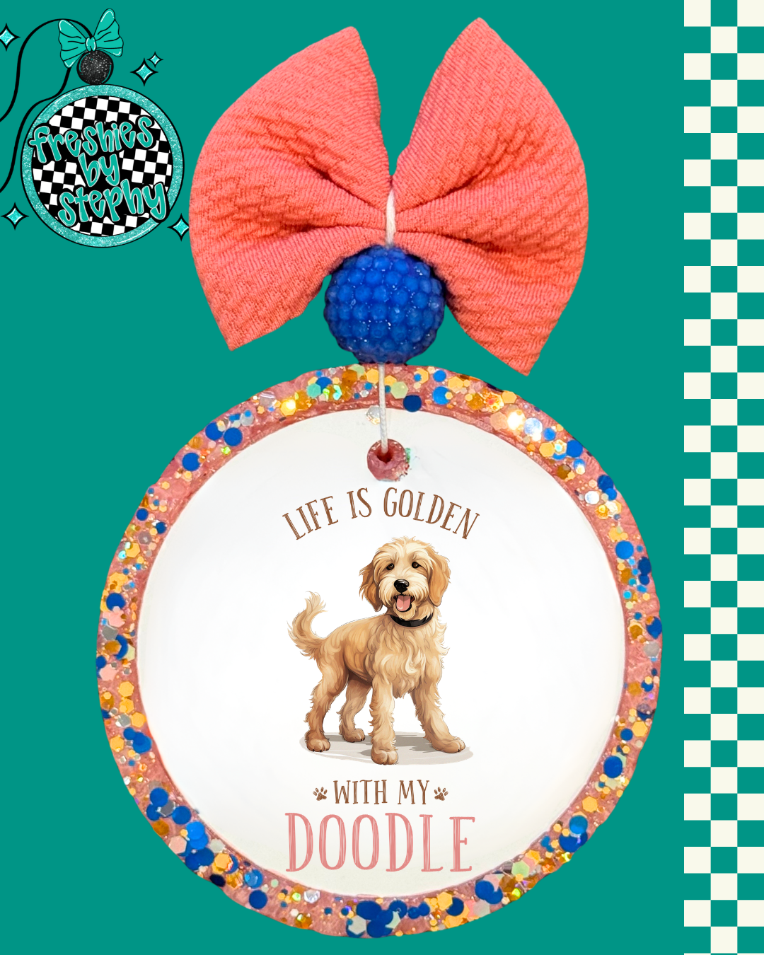 Life Is Golden With My Doodle – Goldendoodle Car Freshie
