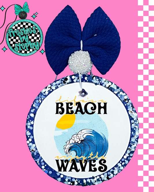 Life’s a Beach Freshie – Beach Wave Car Air Freshener