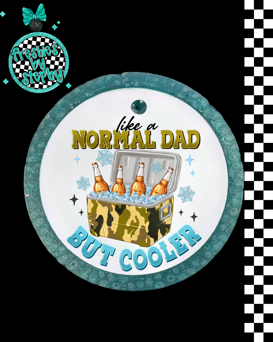 Cool Dad Car Air Freshener | Funny Dad Gift Like a Normal Dad But Cooler