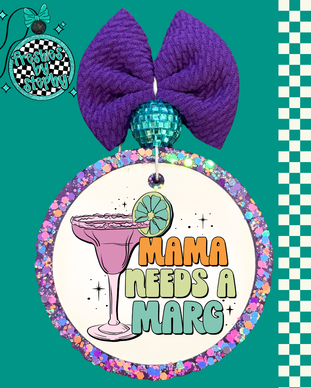 Mama Needs a Marg Car Air Freshener | Funny Mom Margarita Gift