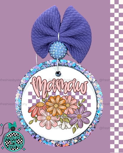 Mamaw Car Air Freshener Gift | Floral Freshie for Mamaw