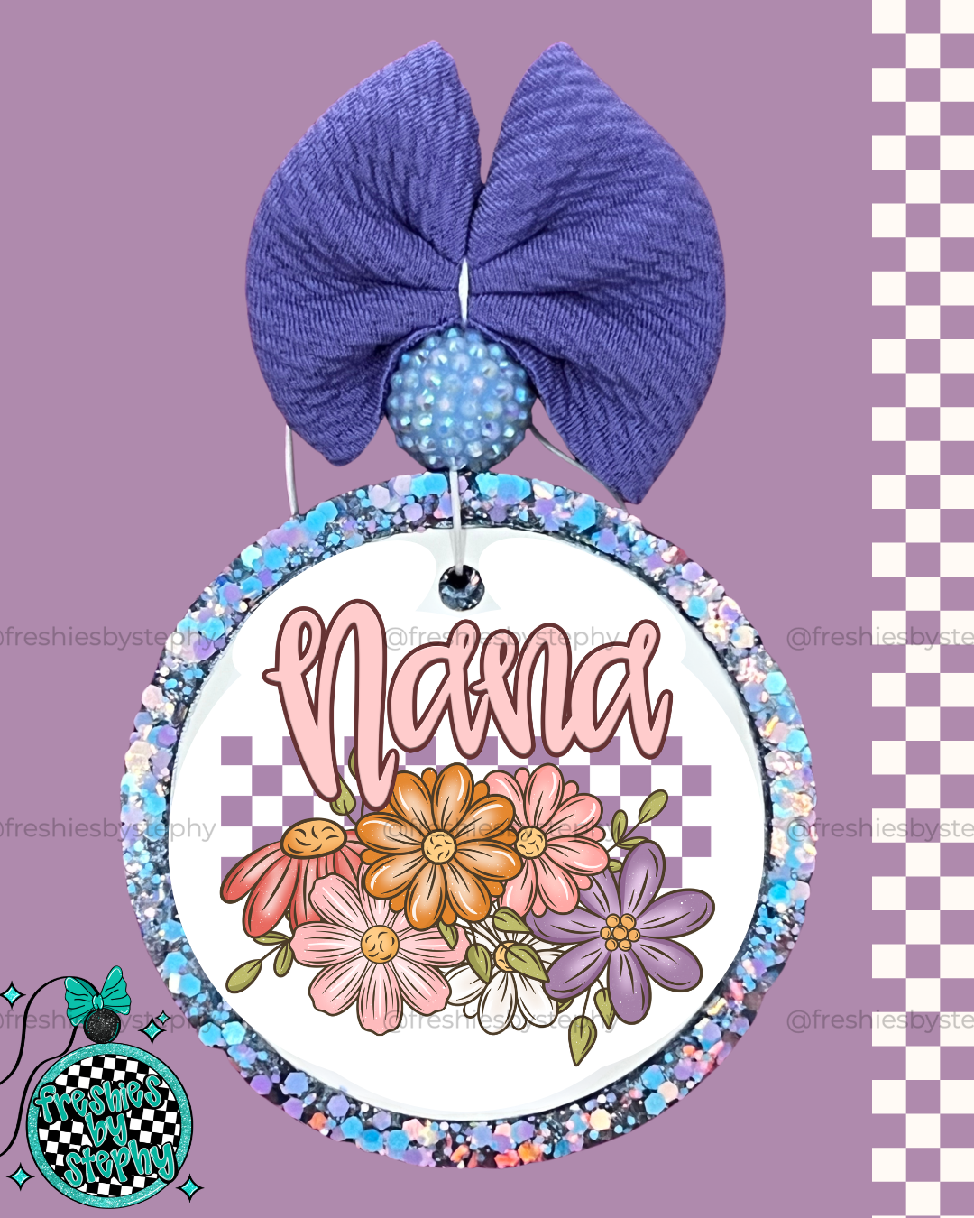 Nana Car Air Freshener Gift | Floral Freshie for Nana