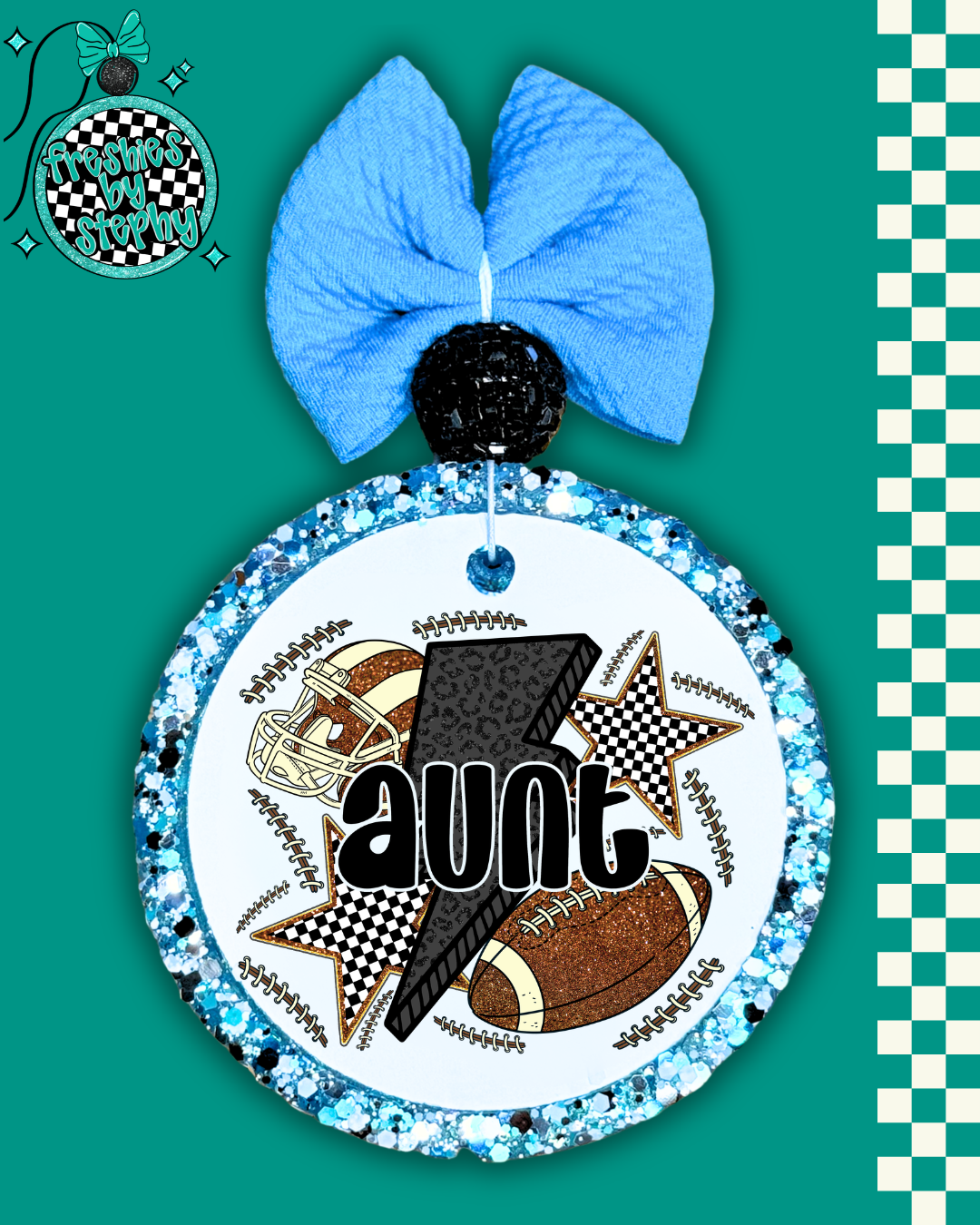 Football Aunt Car Freshie | Sports Aunt Gift