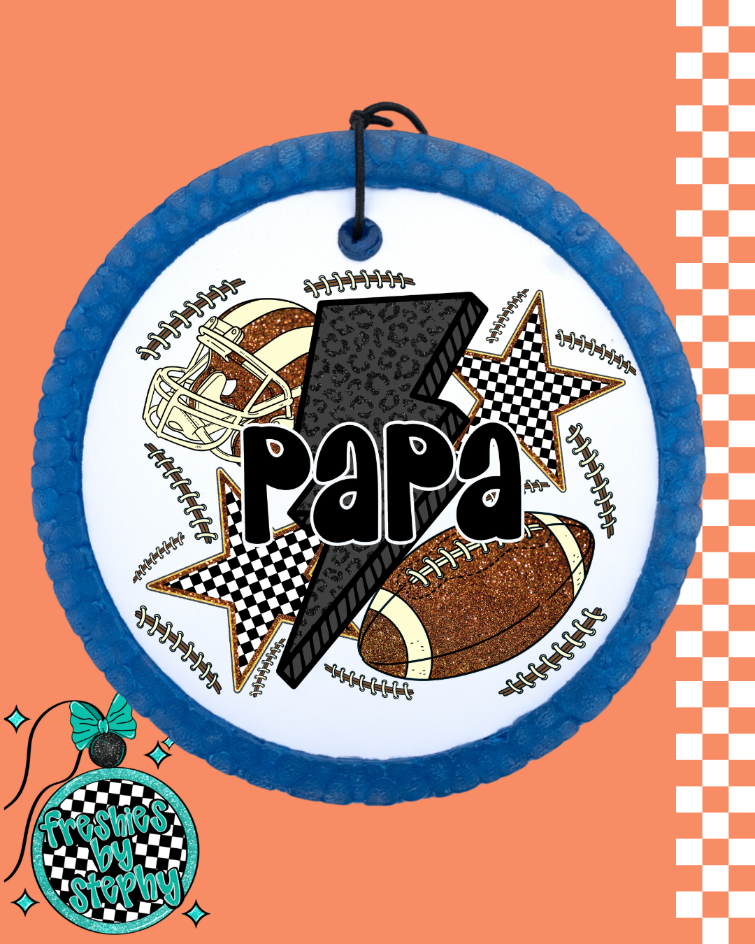 Football Papa Car Freshie | Sports Grandpa Gift