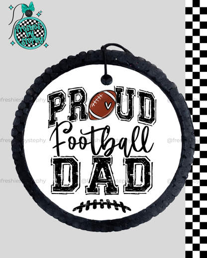Proud Football Dad Car Air Freshener | Football Dad Gift | Sports Dad Car Freshie