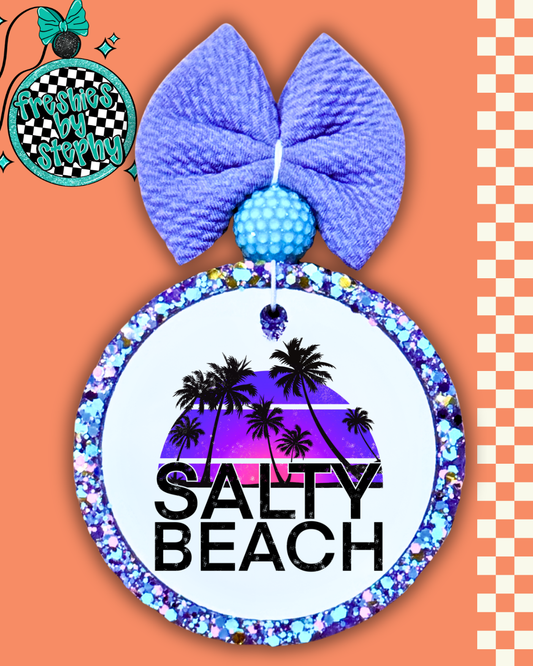 Salty Beach Freshie – Tropical Palm Tree Car Air Freshener