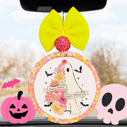 Sorta Sweet Sorta Spooky Ghost Floral Freshener