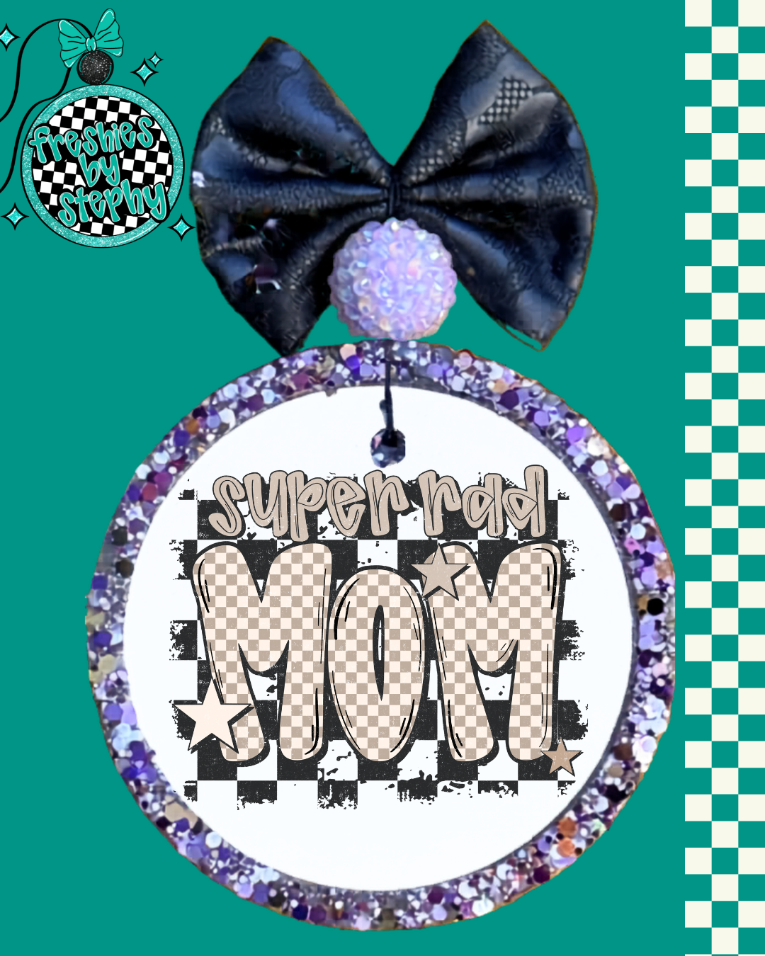Super Rad Mom Car Air Freshener | Cute Retro Mom Gift