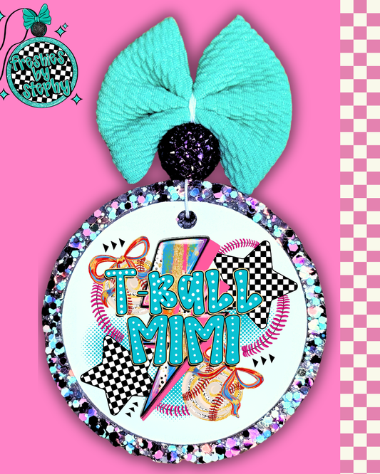 T Ball Mimi Car Freshie | Cute Sports Air Freshener